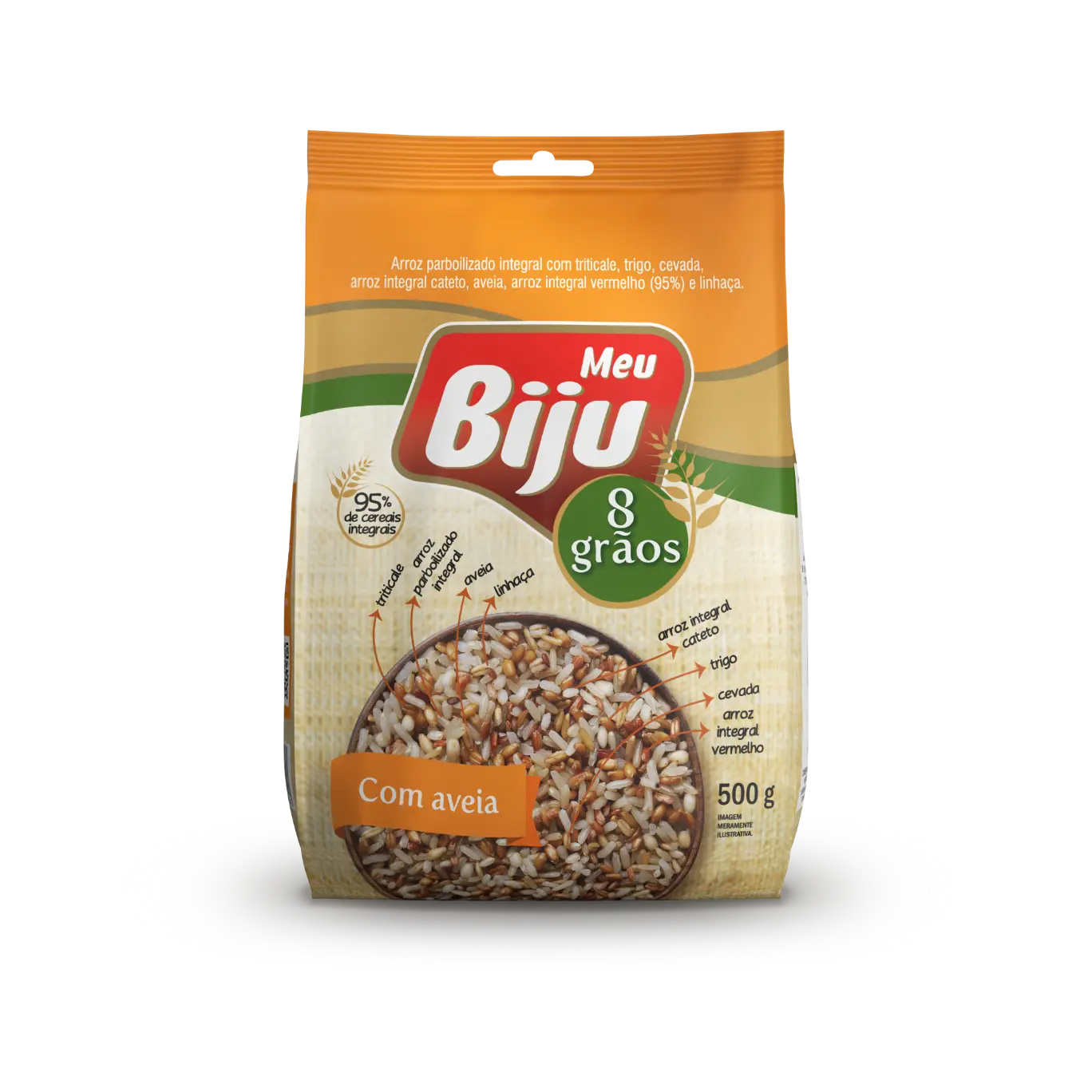 Arroz 8 Grãos com Aveia Meu Biju 500g