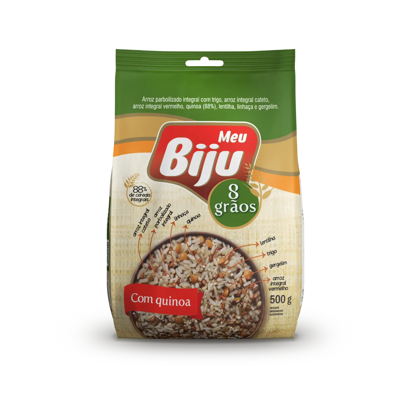 Arroz 8 Grãos com Quinoa Meu Biju 500g